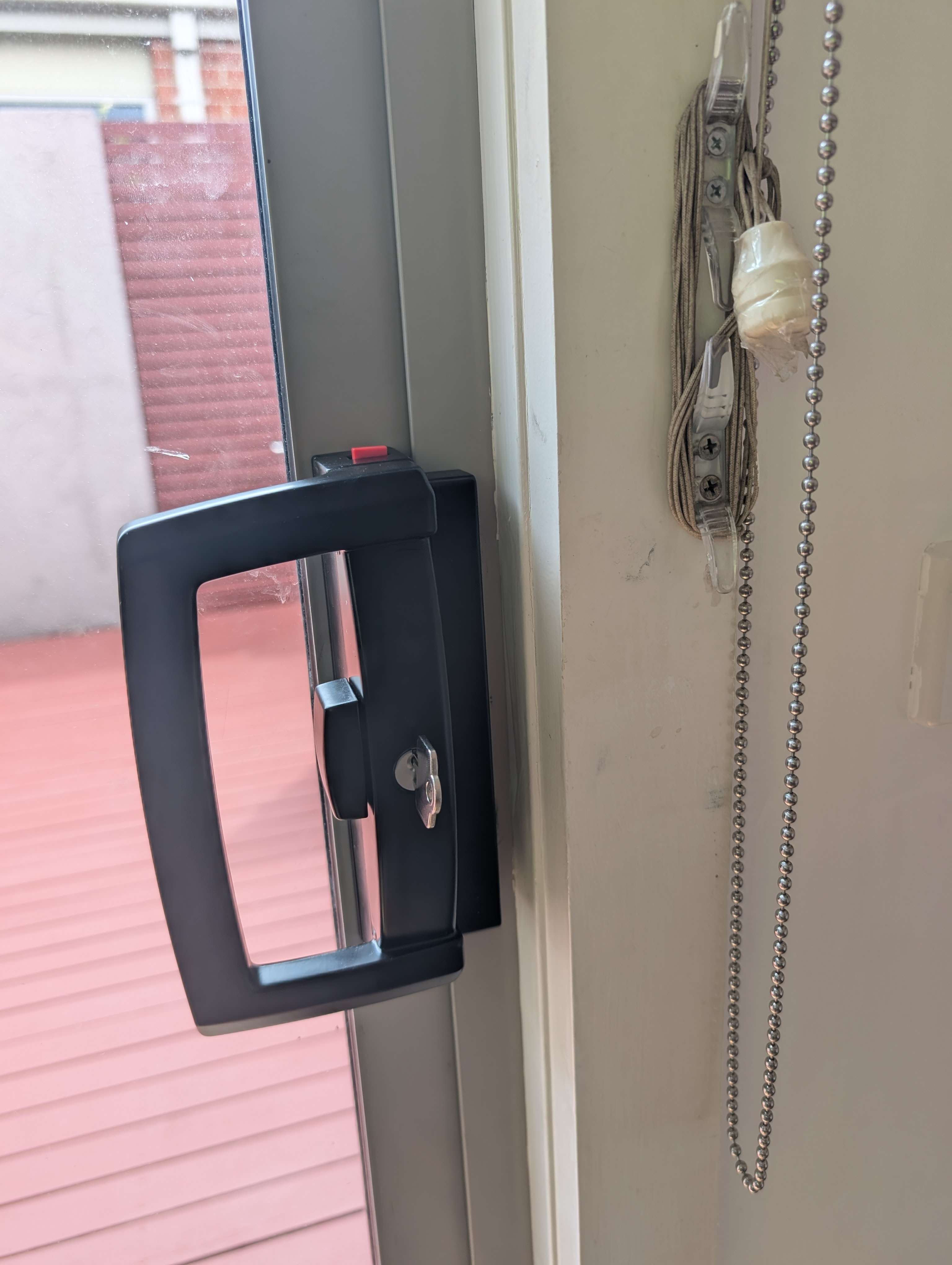 Sliding-door lock fitted by Vanguard Locksmiths